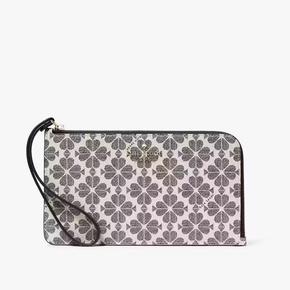 Kate Spade Lucy Spade Flower Medium L-Zip Wristlet ♠️